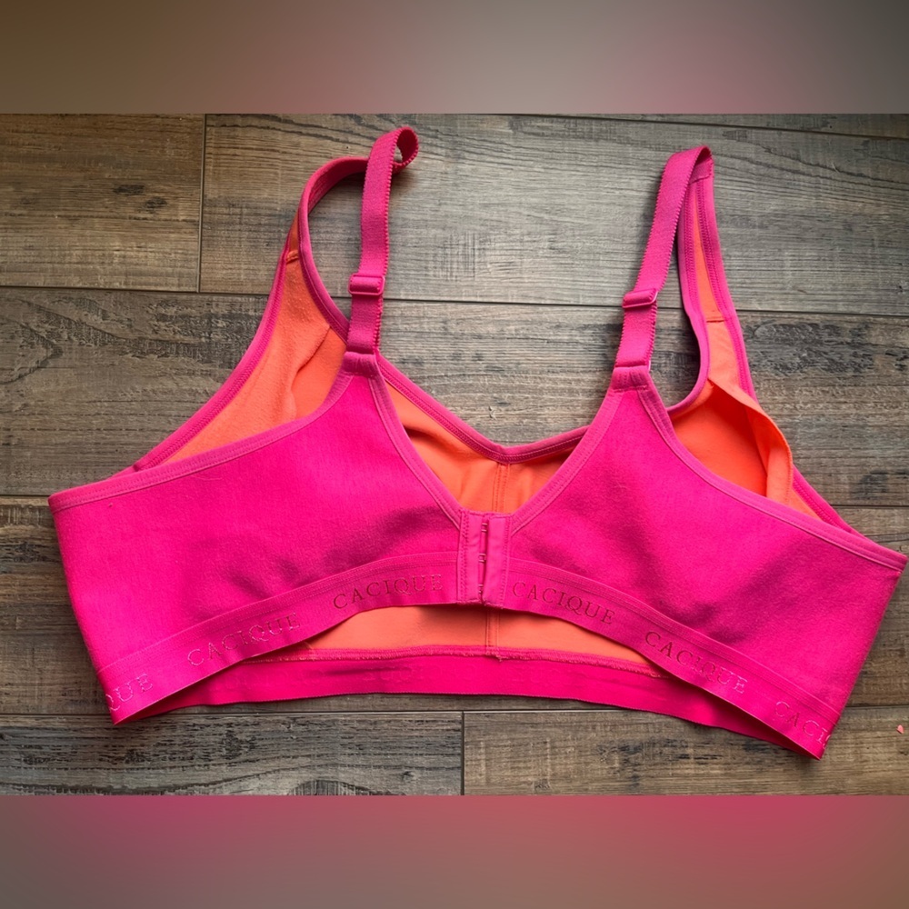 Cacique Vibrant Pink Lace Bra - Picture 2 of 6